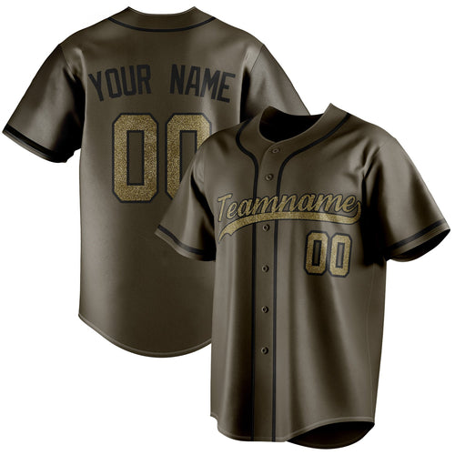 Personalized Olive & Camo Color Fan Baseball Jersey BB01240531YX396