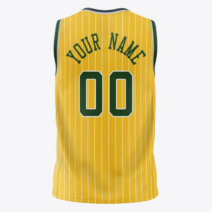 Verdant Pinstripe Basketball Jersey