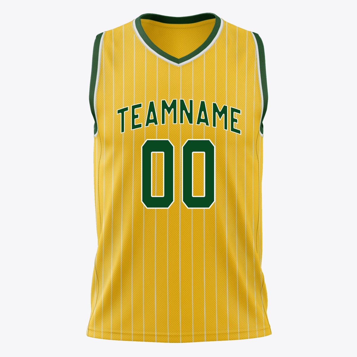 Verdant Pinstripe Basketball Jersey