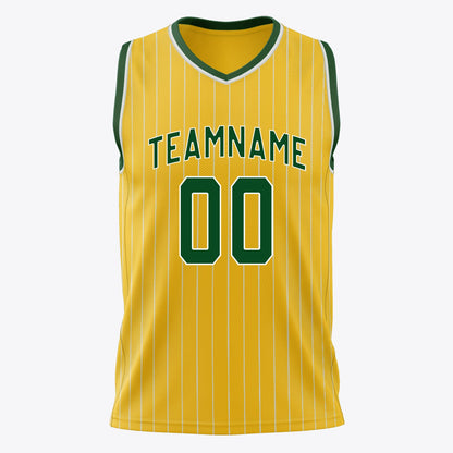 Verdant Pinstripe Basketball Jersey