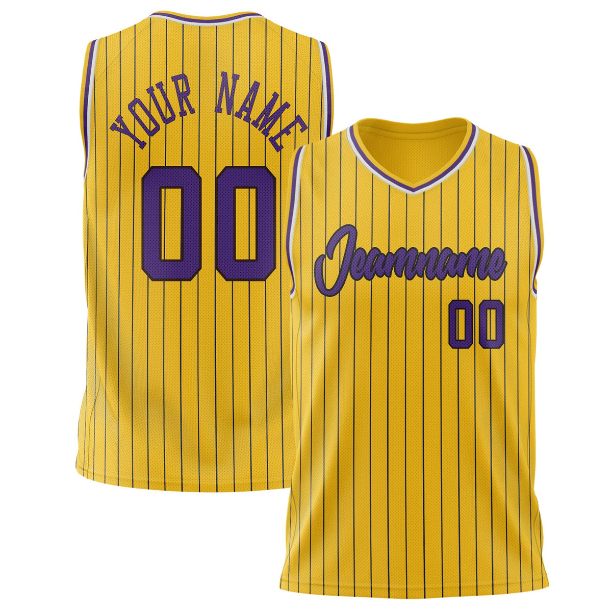 Regal Pinstripe Basketball Jersey