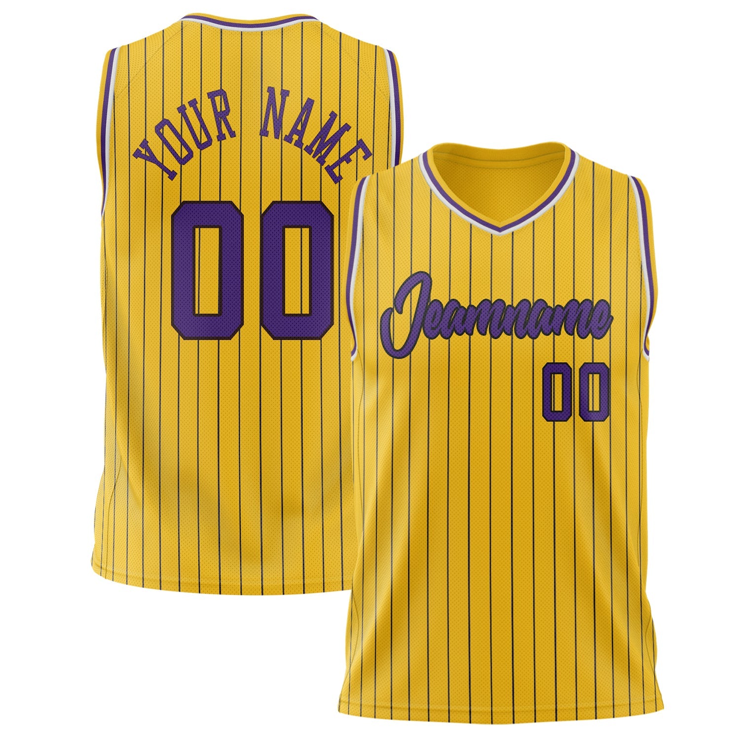 Regal Pinstripe Basketball Jersey