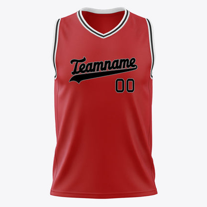 Blackout Red Basketball Jersey