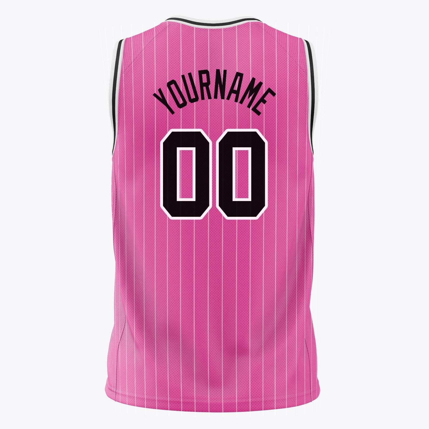 Rose Pinstripe Basketball Jersey