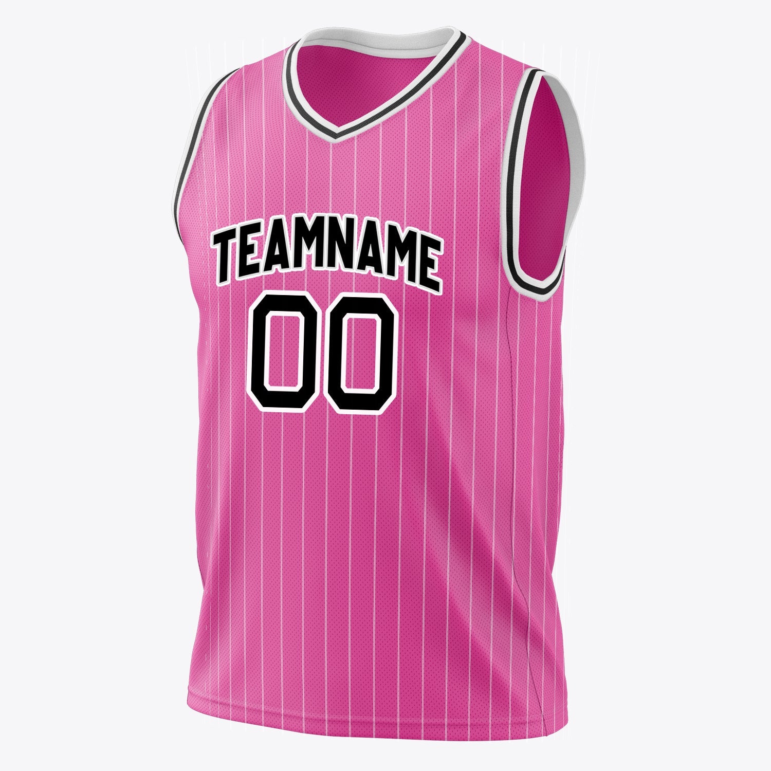 Rose Pinstripe Basketball Jersey
