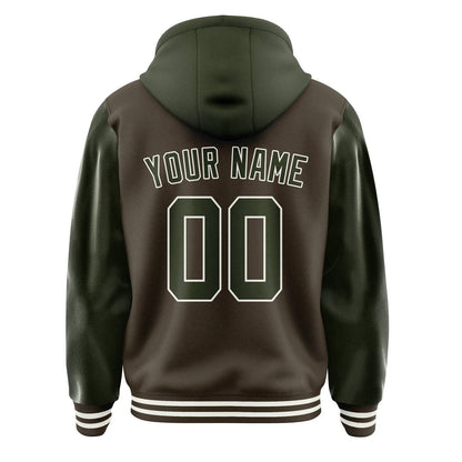 Brown & Olive Varsity Jacket