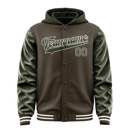 Brown & Olive Varsity Jacket