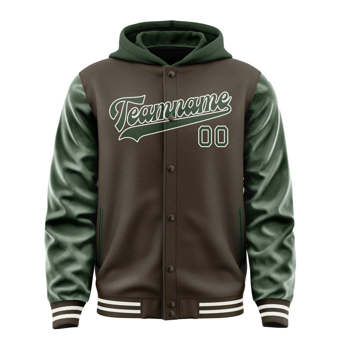 Brown & Dark Green Crest Jacket
