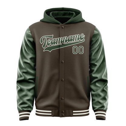 Brown & Dark Green Crest Jacket