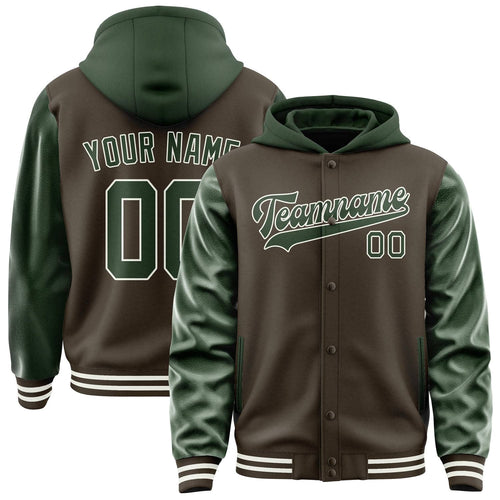 Brown & Dark Green Crest Jacket