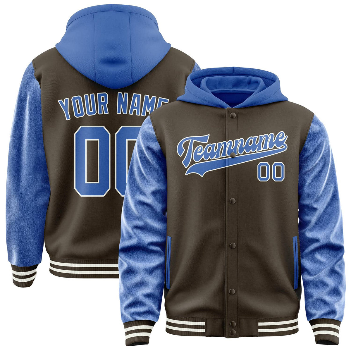 Brown & Sky Blue Rally Jacket