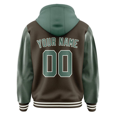 Brown & Blue Green Varsity Jacket