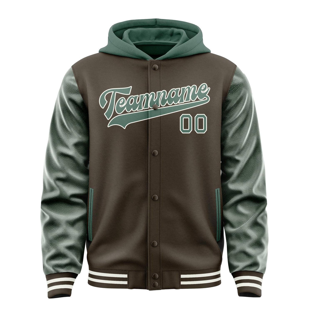 Brown & Blue Green Varsity Jacket