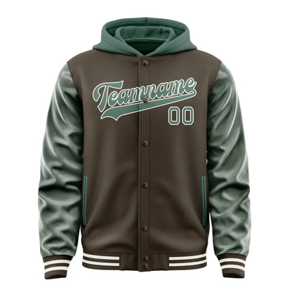 Brown & Blue Green Varsity Jacket