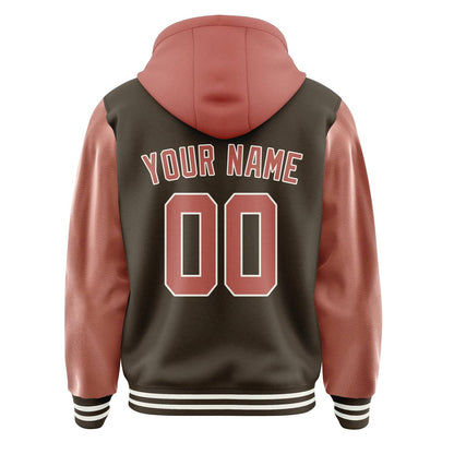 Brown & Copper Rose Stadium Jacket