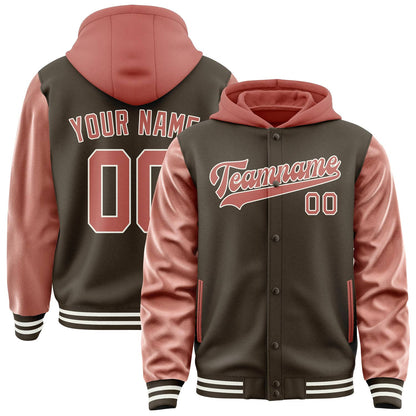 Brown & Copper Rose Stadium Jacket