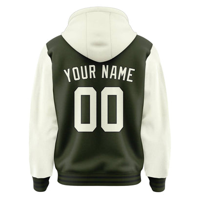 Olive & Cream Campus Jacket