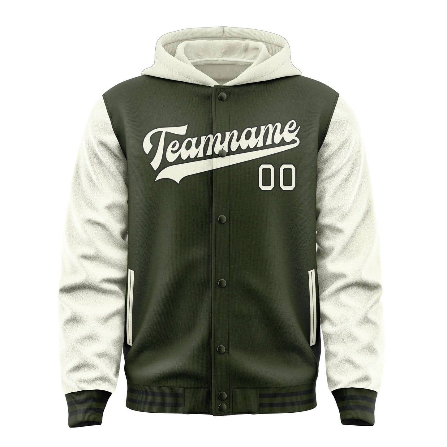 Olive & Cream Campus Jacket