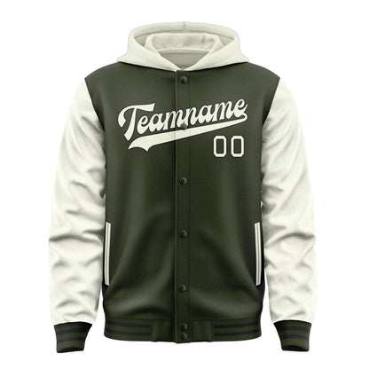 Olive & Cream Campus Jacket