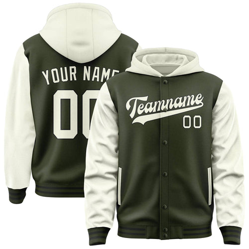 Olive & Cream Campus Jacket