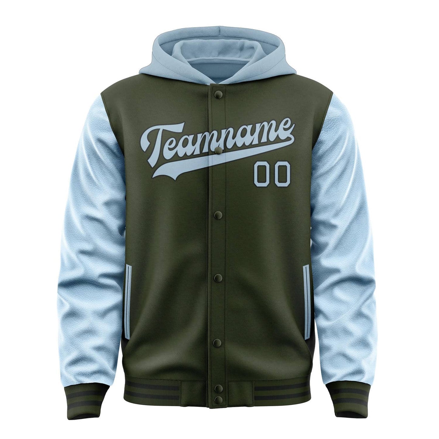 Olive & Light Blue League Jacket