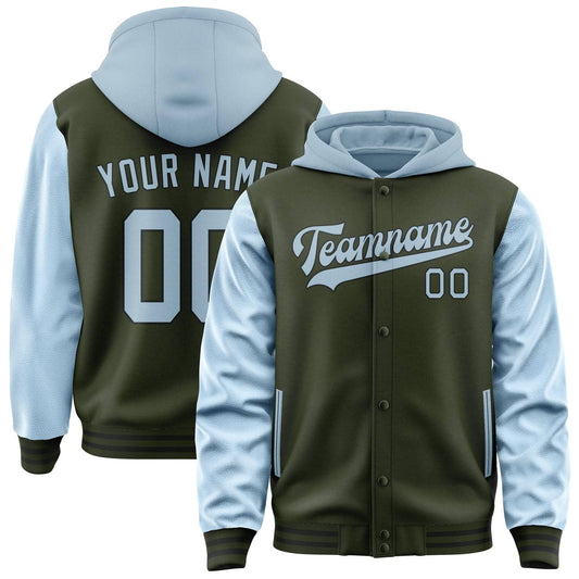 Olive & Light Blue League Jacket