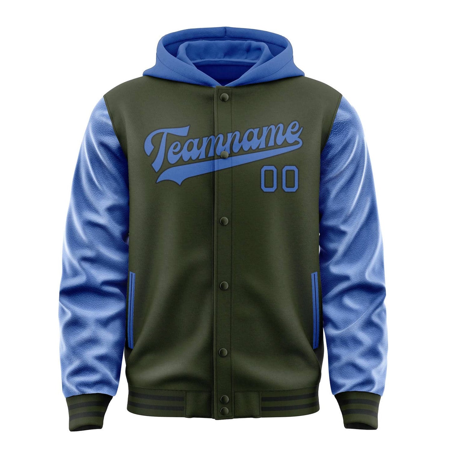 Olive & Sky Blue Bench Jacket
