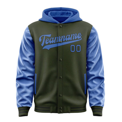Olive & Sky Blue Bench Jacket