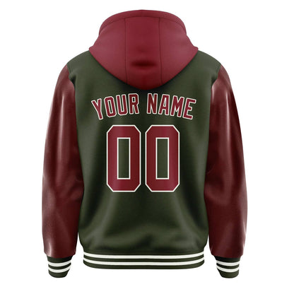 Olive & Crimson Red Grandstand Jacket