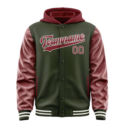 Olive & Crimson Red Grandstand Jacket