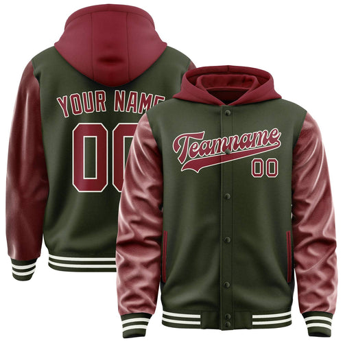 Olive & Crimson Red Grandstand Jacket
