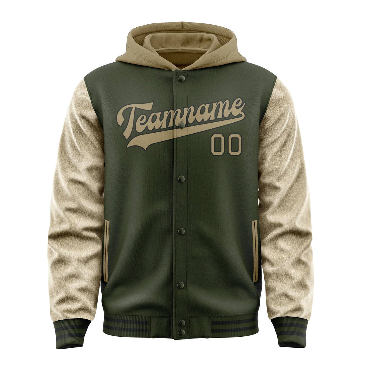 Olive & Light Khaki Stadium Jacket
