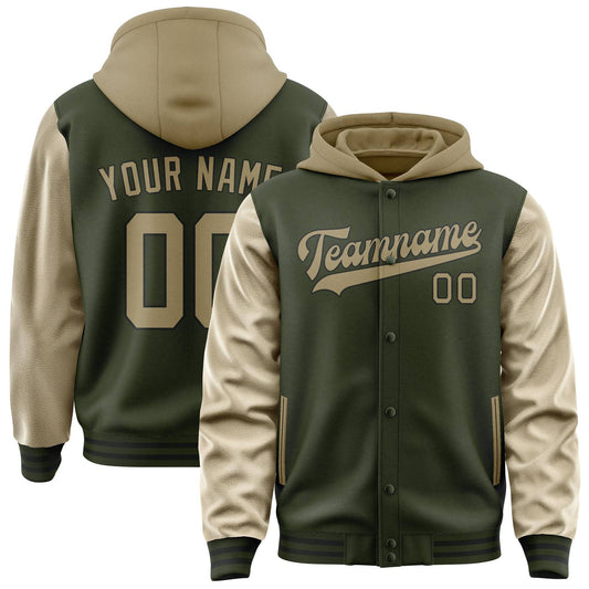 Olive & Light Khaki Stadium Jacket