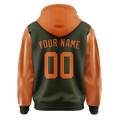 Olive & Orange Campus Jacket