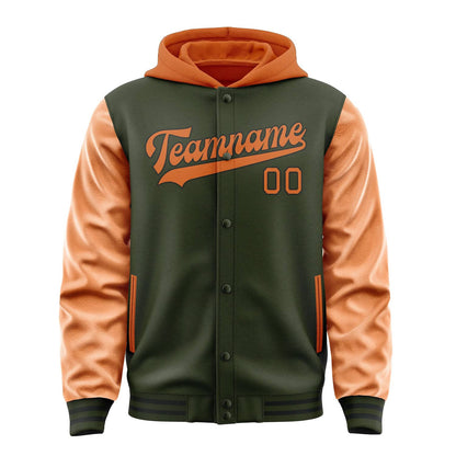 Olive & Orange Campus Jacket