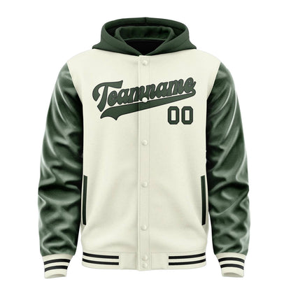 Cream & Dark Green Grandstand Jacket