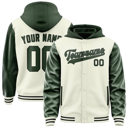 Cream & Dark Green Grandstand Jacket