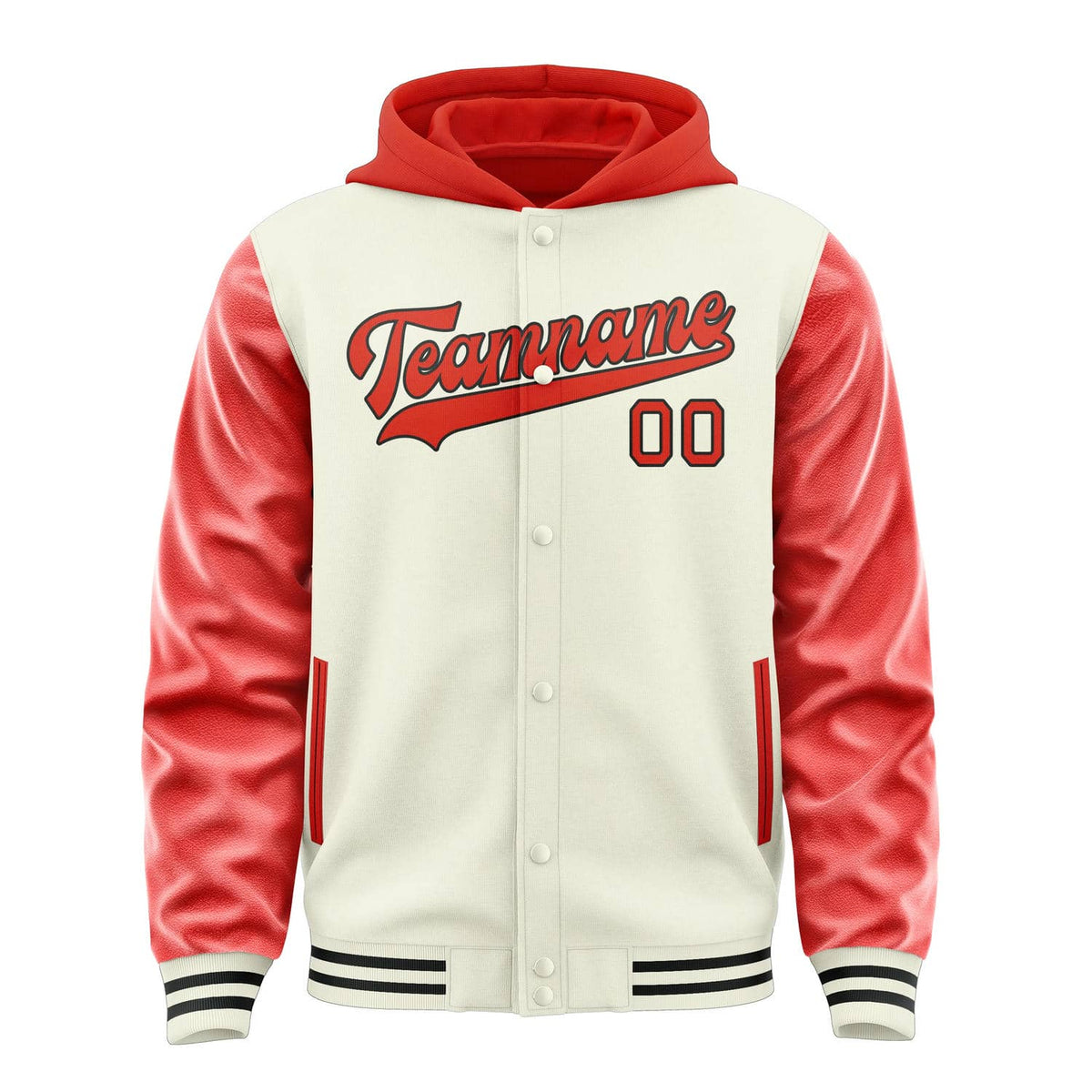 Cream & Orange Red Summit Jacket