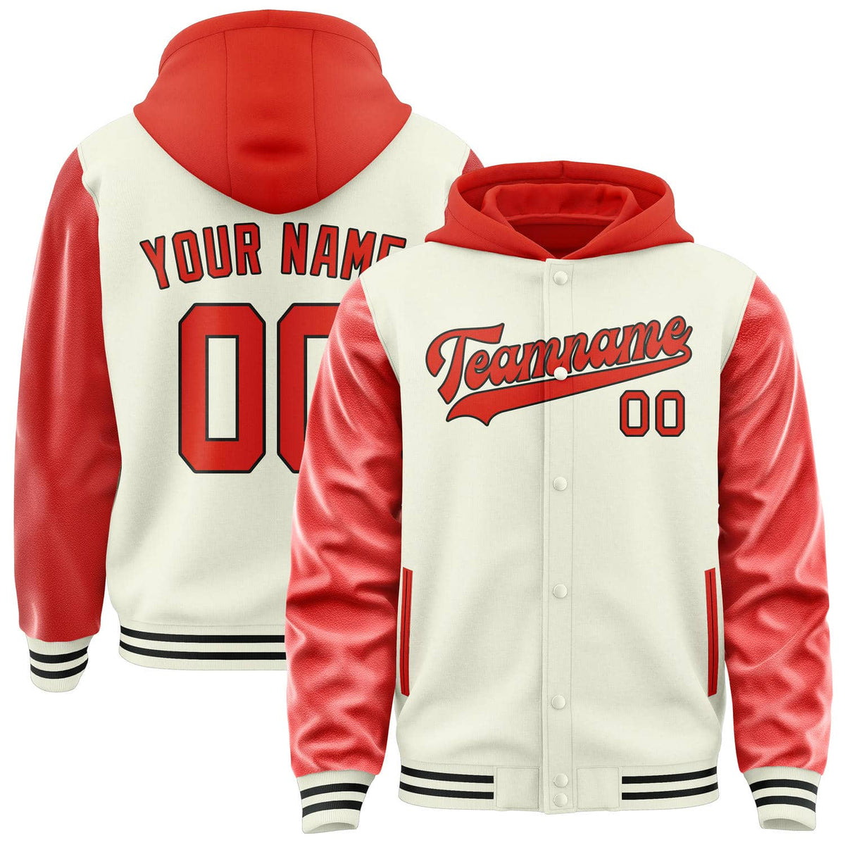 Cream & Orange Red Summit Jacket