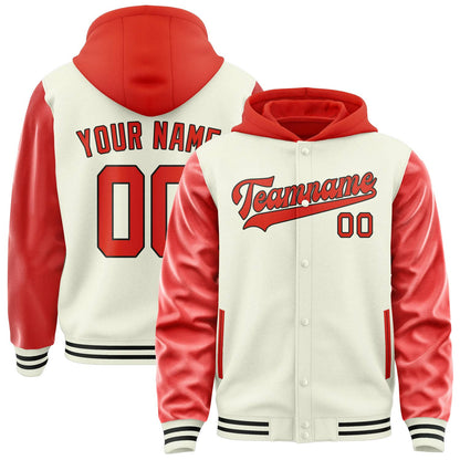 Cream & Orange Red Summit Jacket