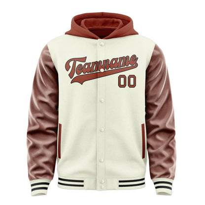 Cream & Coral Red Club Jacket