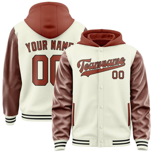 Cream & Coral Red Club Jacket