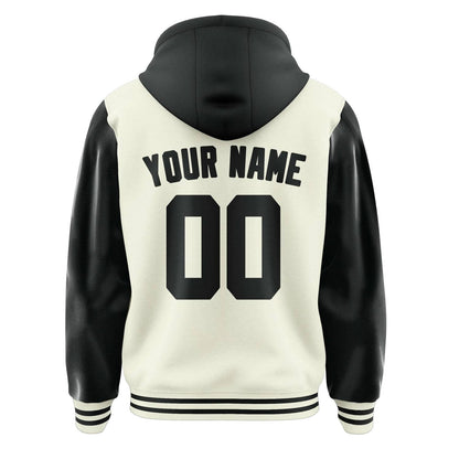 Cream & Black Stadium Jacket