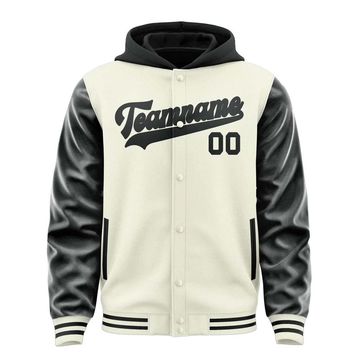 Cream & Black Stadium Jacket