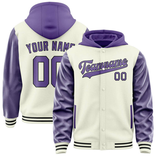 Cream & Light Purple Rally Jacket