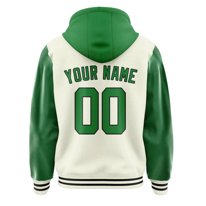 Cream & Emerald Green League Jacket