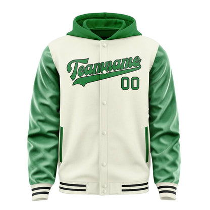 Cream & Emerald Green League Jacket