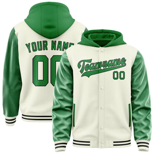 Cream & Emerald Green League Jacket
