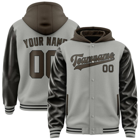 Gray & Brown Grandstand Jacket
