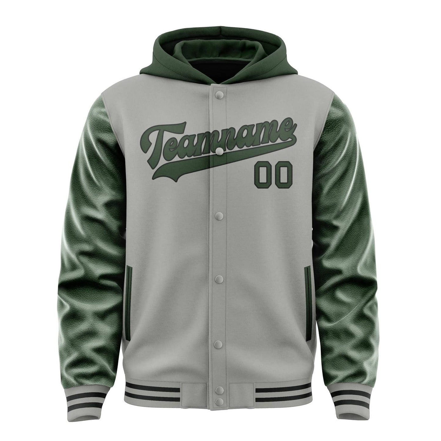 Gray & Dark Green Summit Jacket